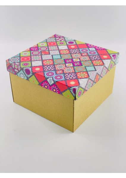 23X23X15 Hediyelik Kutu Kraft Kutu Karton Kutu Yılbaşı Kutusu Pasta Kutusu Balon Kutusu (10 Adet)