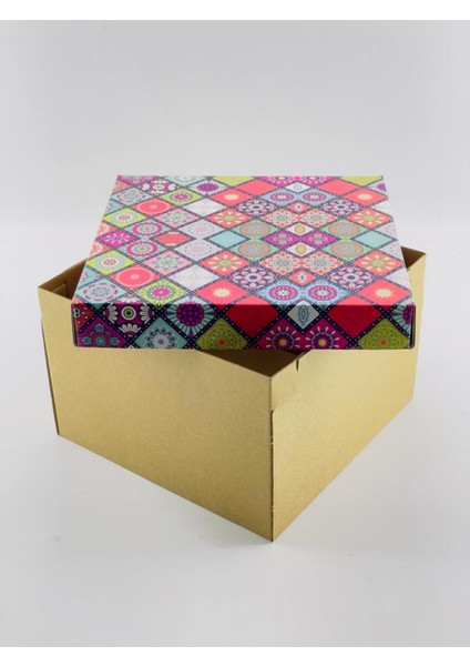 23X23X15 Hediyelik Kutu Kraft Kutu Karton Kutu Yılbaşı Kutusu Pasta Kutusu Balon Kutusu (10 Adet) fiyatları