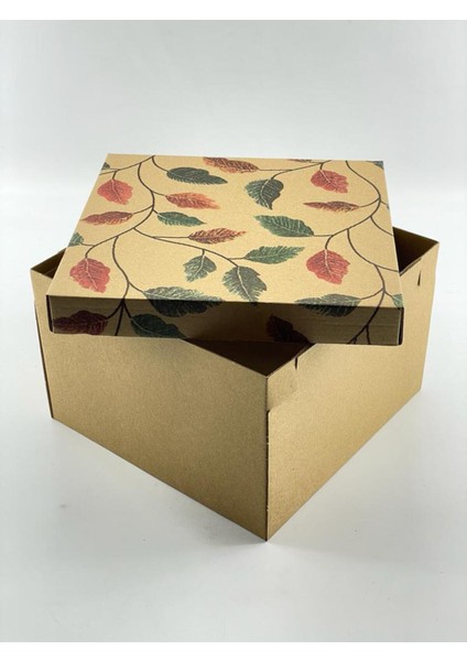 23X23X15 Hediyelik Kutu Kraft Kutu Karton Kutu Yılbaşı Kutusu Pasta Kutusu Balon Kutusu (10 Adet) fiyatları