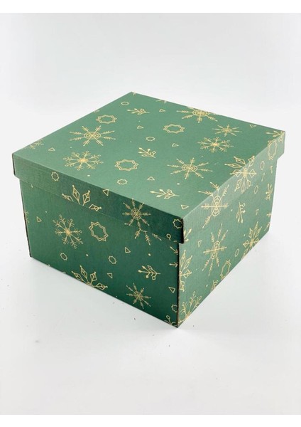 23X23X15 Hediyelik Kutu Kraft Kutu Karton Kutu Yılbaşı Kutusu Pasta Kutusu Balon Kutusu (10 Adet)