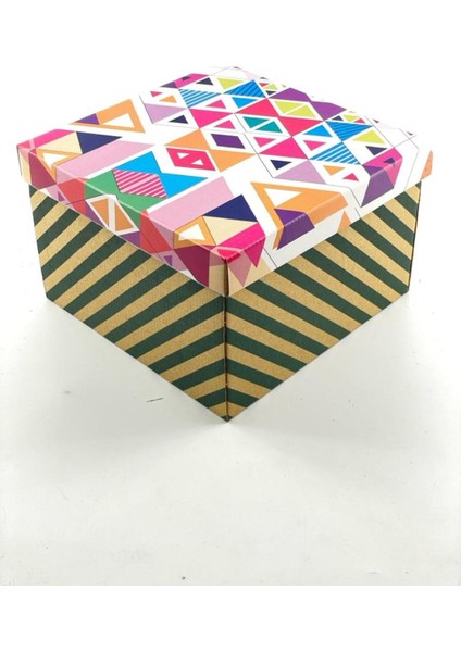23X23X15 Hediyelik Kutu Kraft Kutu Karton Kutu Yılbaşı Kutusu Pasta Kutusu Balon Kutusu (10 Adet) fiyatları