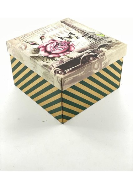23X23X15 Hediyelik Kutu Kraft Kutu Karton Kutu Yılbaşı Kutusu Pasta Kutusu Balon Kutusu (10 Adet) fiyatları