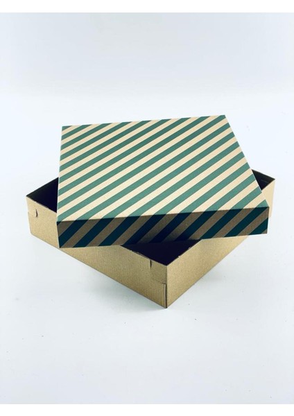 23X23X6 Hediyelik Kutu Kraft Kutu Karton Kutu Yılbaşı Kutusu Pasta Kutusu Kargo Kutusu (10 Adet)