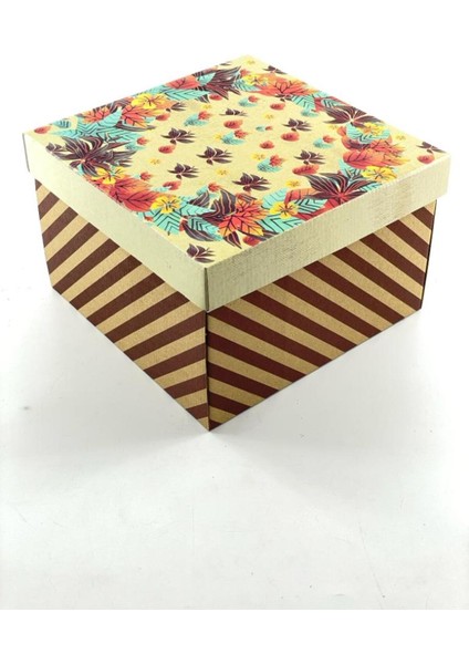 23X23X15 Hediyelik Kutu Kraft Kutu Karton Kutu Yılbaşı Kutusu Pasta Kutusu Balon Kutusu (10 Adet) fiyatları
