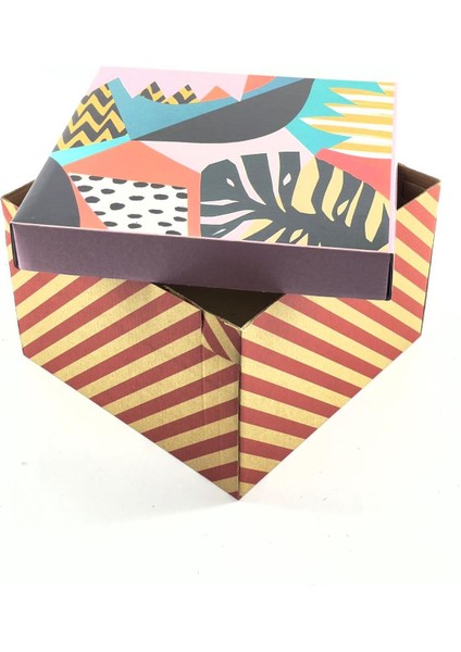 23X23X15 Hediyelik Kutu Kraft Kutu Karton Kutu Yılbaşı Kutusu Pasta Kutusu Balon Kutusu (10 Adet) fiyatları