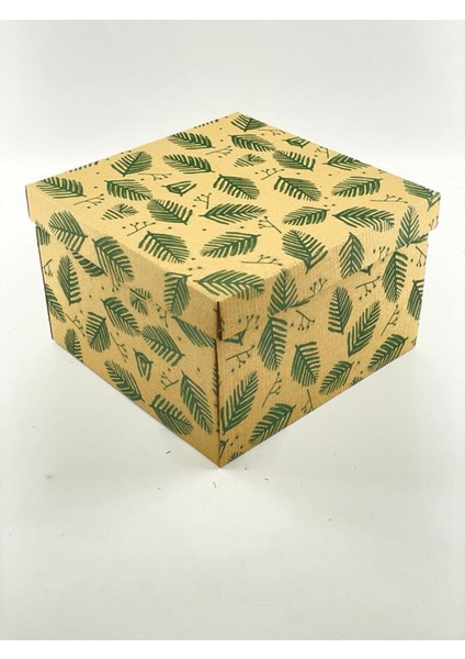 23X23X15 Hediyelik Kutu Kraft Kutu Karton Kutu Yılbaşı Kutusu Pasta Kutusu Balon Kutusu (10 Adet)