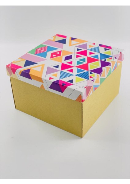 23X23X15 Hediyelik Kutu Kraft Kutu Karton Kutu Yılbaşı Kutusu Pasta Kutusu Balon Kutusu (10 Adet) fiyatları