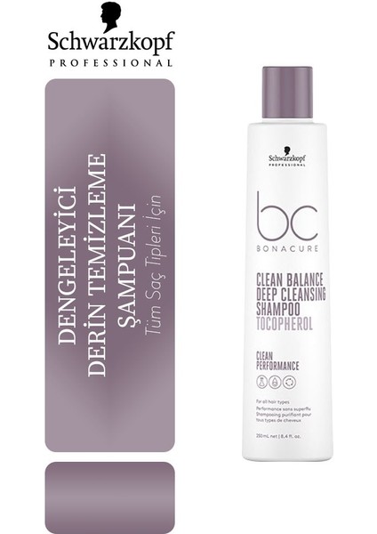 Bonacure Bc Clean Dengeleyici Derin Temizleme Şampuanı 250 ml x 3 Adet