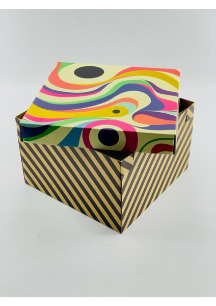 23X23X15 Hediyelik Kutu Kraft Kutu Karton Kutu Yılbaşı Kutusu Pasta Kutusu Balon Kutusu (10 Adet)