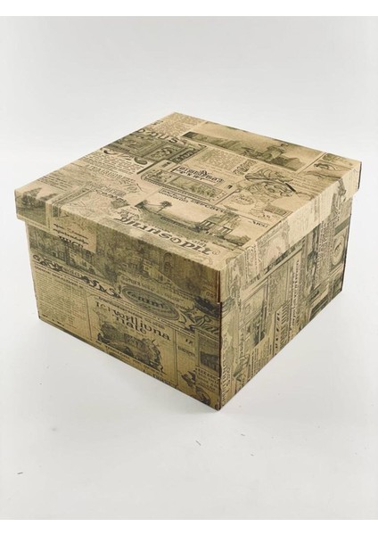 23X23X15 Hediyelik Kutu Kraft Kutu Karton Kutu Yılbaşı Kutusu Pasta Kutusu Balon Kutusu (10 Adet)