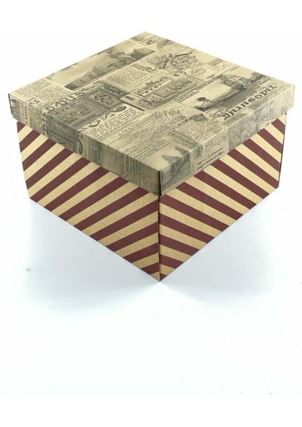 23X23X15 Hediyelik Kutu Kraft Kutu Karton Kutu Yılbaşı Kutusu Pasta Kutusu Balon Kutusu (10 Adet) fiyatları