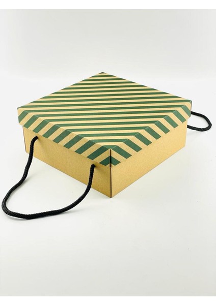 23X23X10 Hediyelik Kutu Kraft Kutu Karton Kutu Yılbaşı Kutusu Pasta Kutusu Kargo Kutusu (10 Adet)
