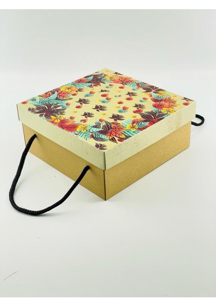 23X23X10 Hediyelik Kutu Kraft Kutu Karton Kutu Yılbaşı Kutusu Pasta Kutusu Kargo Kutusu (10 Adet)