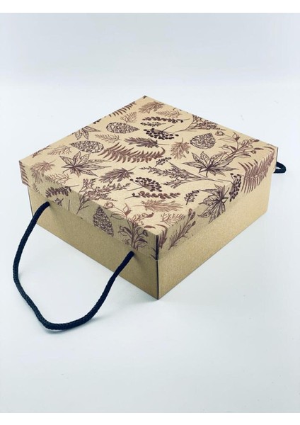 23X23X10 Hediyelik Kutu Kraft Kutu Karton Kutu Yılbaşı Kutusu Pasta Kutusu Kargo Kutusu (10 Adet)