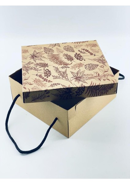 23X23X10 Hediyelik Kutu Kraft Kutu Karton Kutu Yılbaşı Kutusu Pasta Kutusu Kargo Kutusu (10 Adet)