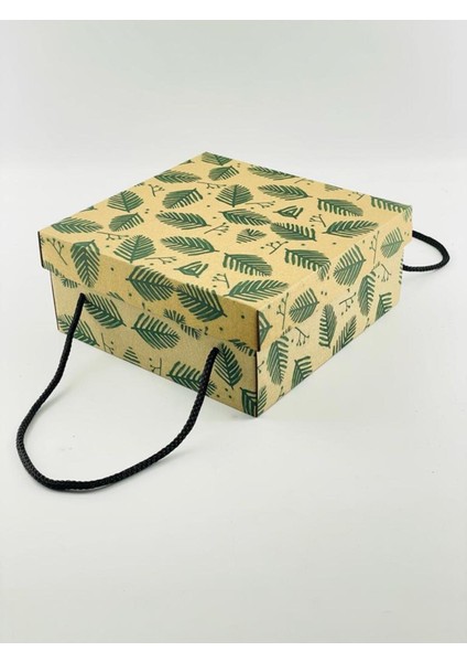 23X23X10 Hediyelik Kutu Kraft Kutu Karton Kutu Yılbaşı Kutusu Pasta Kutusu Kargo Kutusu (10 Adet)