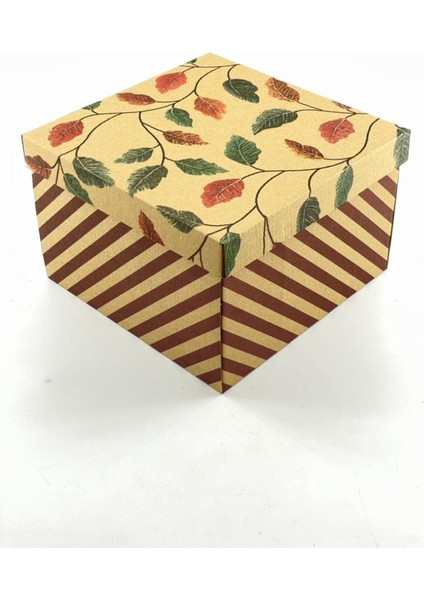 23X23X15 Hediyelik Kutu Kraft Kutu Karton Kutu Yılbaşı Kutusu Pasta Kutusu Balon Kutusu (10 Adet)