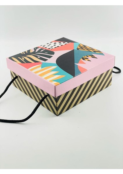 23X23X10 Hediyelik Kutu Kraft Kutu Karton Kutu Yılbaşı Kutusu Pasta Kutusu Kargo Kutusu (10 Adet)