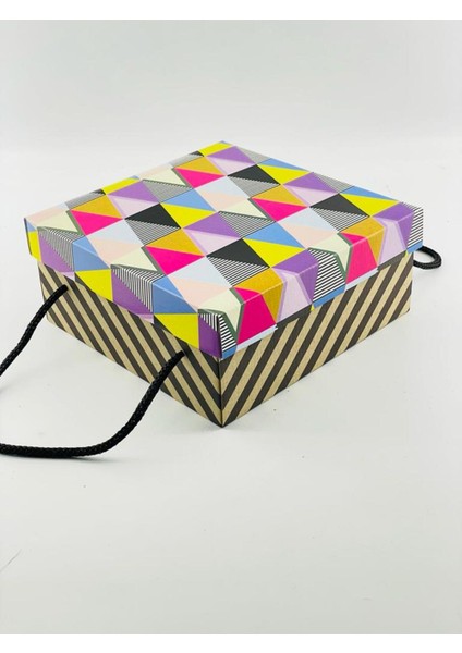 23X23X10 Hediyelik Kutu Kraft Kutu Karton Kutu Yılbaşı Kutusu Pasta Kutusu Kargo Kutusu (10 Adet)