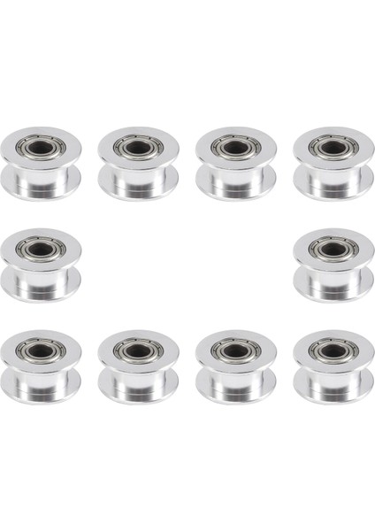 Gt2 20 Dişsiz Delik 5mm Alüminyum Triger Kayışı Avara Kasnağı 3D Yazıcı Için 6mm Genişlik Triger Kayışı (10 Adet Paket) (Yurt Dışından)
