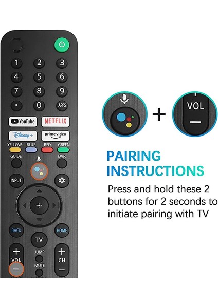 RMF-TX520U Sesli Uzaktan Kumandalı Tv Modelleri -43X80J -43X85J -50X80J XR-50X90J XR-50X94J XR-55A80J (Yurt Dışından)