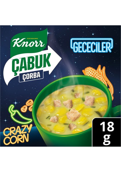 Çabuk Çorba Gececiler Crazy Corn 18 gr fiyatları