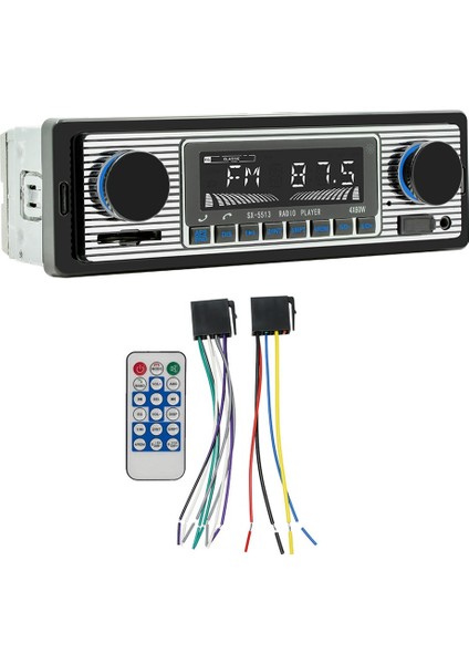 Kanallı 60W Bluetooth Araç Radyosu Araba Mp3 Çalar Plug-In U Disk Araba Radyosu Kablo Koruma Fonksiyonu ile Araba Için (Yurt Dışından)