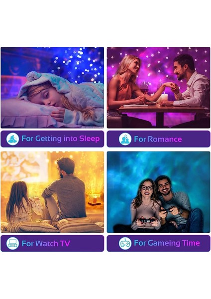 Yatak Odası Için Galaxy Projektör Işığı - 16 Renkli Duyusal Işık, Yatak Odası/parti Için Projektör Gece Lambası (Yurt Dışından) indirimleri