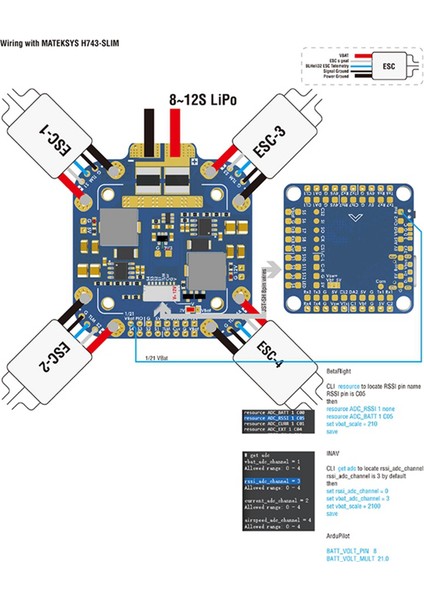 Mateksys FCHUB-12S V2 Hub Güç Dağıtım Kartı Pdb 5V ve Amp, 12V Bec Dahili 184A Akım Sensörü (Yurt Dışından)