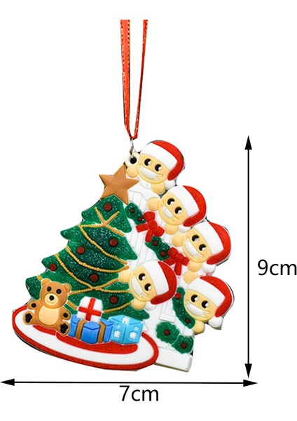 Kişiselleştirilmiş Aile Yılbaşı Ağacı Süsleme Kişiselleştirilmiş Hayatta Kalan Aile Kolye Mini Noel Ağacı Asılı Kolye-4 (Yurt Dışından)