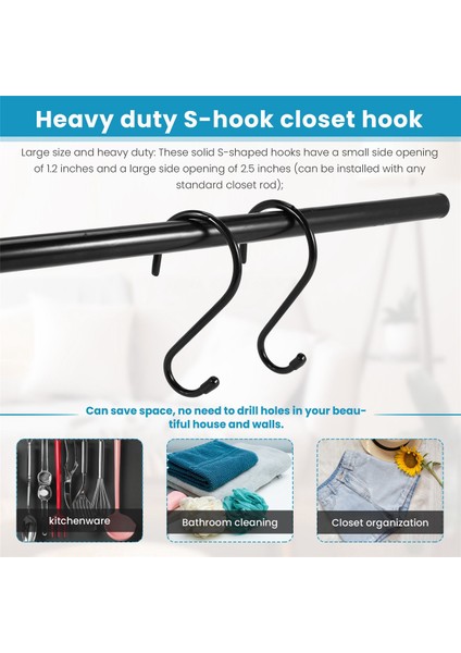 Asmak Için 12 Paket 6 Inç Ağır Hizmet S Kancaları, Kauçuk Kaplamasız S Kancaları, Asmak Için Çelik Metal Kancalar (Yurt Dışından) indirimleri