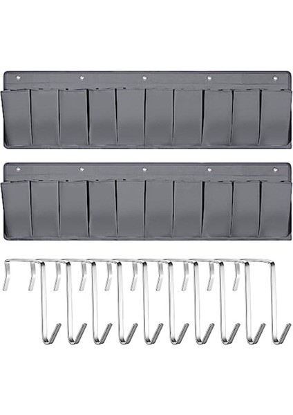 2 Adet Rv Shoebag Rv Ayakkabı Depolama Organizatör 44.1 Inç Asılı Shoebag Başucu Saklama Çantası ile 10 Ayakkabı Oyuncak Aracı A (Yurt Dışından)