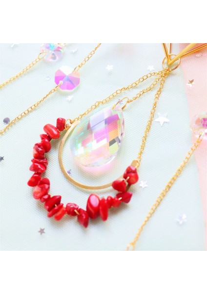 Kristal Suncatcher Pencere Için Prizmalar ile Renkli Güneş Yakalayıcı Dekor Gökkuşağı Yapımcısı Kolye Süsleme (Yurt Dışından)