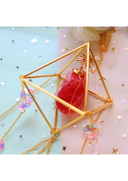 Kristal Suncatcher Pencere Için Prizmalar ile Renkli Güneş Yakalayıcı Dekor Gökkuşağı Yapımcısı Kolye Süsleme (Yurt Dışından)