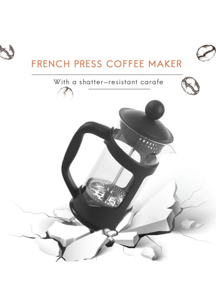 Fransız Kahve Makinesi Küçük French Press Sabah Kahvesi Için Mükemmel Üstün Filtrasyonlu Maksimum Lezzet Kahve Demleme Makinesi (Yurt Dışından)