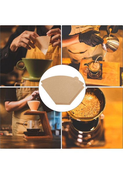 200 Adet Kahve Filtresi Doğal Ağartılmamış Kahve Filtreleri Koni Kağıt Tek Kullanımlık Kahve Filtreleri Üzerine Dökün ve Damla (Yurt Dışından) modelleri