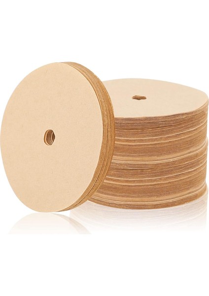 400 Adet Ağartılmamış Süzgeçli Kahve Filtreleri, 3.75IN Tek Kullanımlık Kahve Kağıdı Filtresi, Disk Kahve Filtreleri Ahşap Rengi (Yurt Dışından)