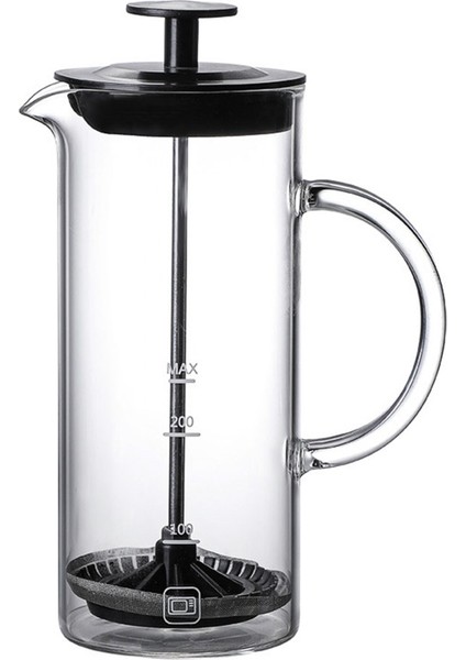 Süt Köpürtme Makinesi Manuel Süt Köpürtücü Pot Kahve Süt Köpürtme Fincan Taşınabilir Ev Süt Köpürtücü A (Yurt Dışından)