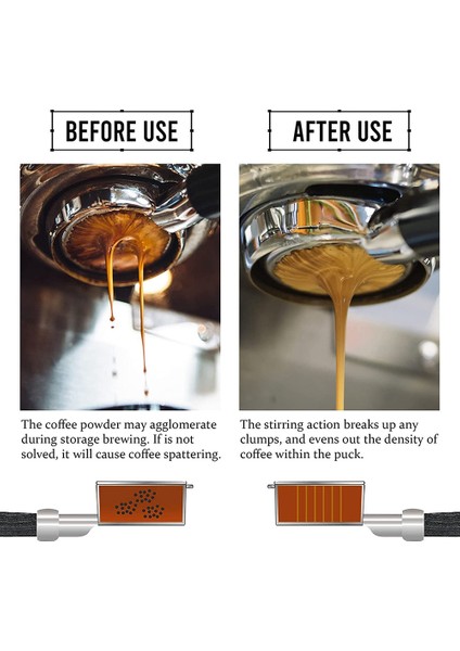 Espresso Karıştırıcı, Espresso Dağıtımı Için Kahve Karıştırma Aleti, Ahşap Tabanlı ve Fırçalı Iğne Tipi Dağıtıcı B (Yurt Dışından) fırsatları