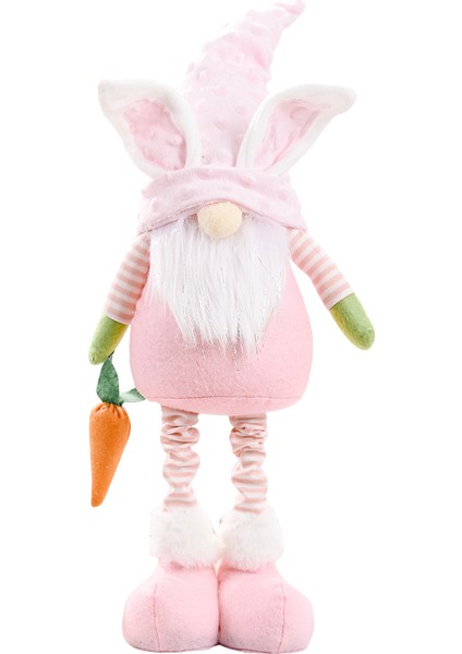 Gnome El Yapımı Tavşan Havuç Peluş Oyuncaklar Bebek Süsleri Çocuklar Paskalya Ev Partisi Dekoru, B (Yurt Dışından)