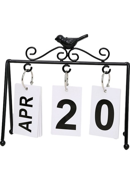 Kuş Takvimi Dekor Ofis Takvimi Ayakta Takvim Günlük Masaüstü Takvimi Masa Takvimi Masa Takvimi, Siyah (Yurt Dışından)