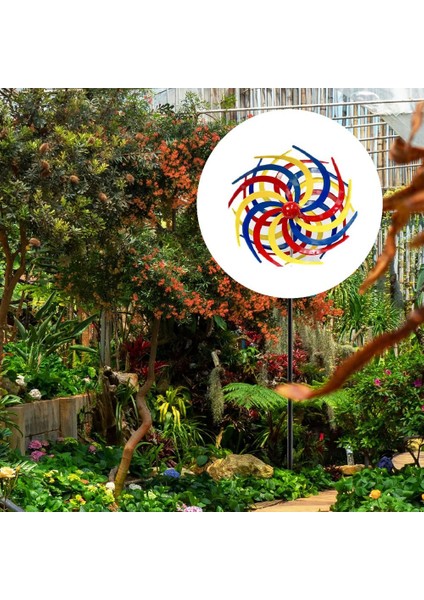 Renkli Rüzgar Spinner Söğüt Açık Bahçe Veranda Çim Için Çift Yönlü 360 Derece Yel Değirmenleri Bırakır (Yurt Dışından)