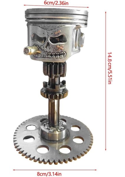 Oyma Piston Kafatası Yüz Gerçekçi Kafatası Heykel Adam Kafa Heykeli Ofis Ev Masa Hediyeler Cadılar Bayramı (Yurt Dışından)