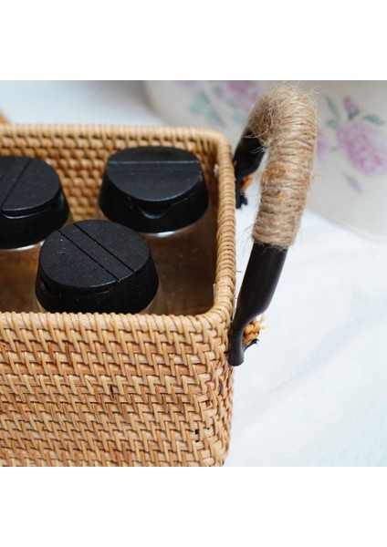 El Dokuması Rattan Depolama Tepsisi Saplı Yuvarlak Hasır Sepet Ekmek Yemek Tabağı Meyve Kek Tabağı Akşam Yemeği Servis Tepsisi A (Yurt Dışından) fırsatları