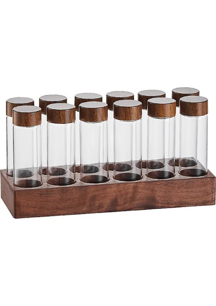 Tek Doz Kahve Çekirdeği Depolama Tüpleri Kahve Çekirdeği Mahzeni Ahşap Teşhir Standı ve Huni Espresso Aksesuarları (Yurt Dışından)