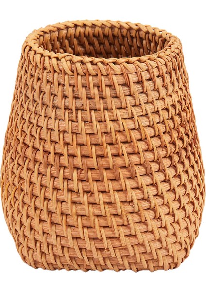 Rattan Yemek Çubukları Tüp Kürek Kaşık Kova Yemek Bıçakları Çatal Sofra Saklama Kutusu Sepetleri Organizatör C (Yurt Dışından)