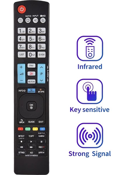 AKB73756502 Uzaktan Kumanda Lg LED Tv Için Değiştirin 32LA620V 42LA620S 42LA620V 42LA640S 42LA641V 42LA660V 42LN570V 42LN575V (Yurt Dışından)