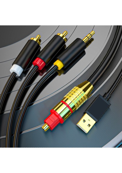 Dijital Analog Ses Dönüştürme Kablosu 2rca + 3.5mm Jack Stereo Ses Kablosu Hdtv, Dvd, Kulaklık (4.9 Feet) (Yurt Dışından) fırsatları