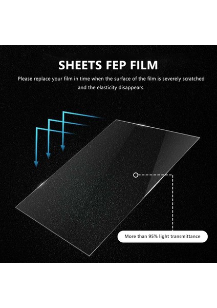 5 Yaprak Fep Film 140X200MM x 0.1mm Dlp LCD Sla Reçine 3D Yazıcı Elegoo Mars Wanhao Teksir D7, Foton (Yurt Dışından)