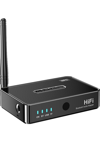 Bluetooth Ses Alıcısı Verici 5.1 Nfc Stereo 3.5mm Aux Rca Optik Hifi Kablosuz Ses Adaptörü Uzaktan Kumanda ile (Yurt Dışından)